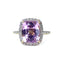 Kunzite & Diamond Cluster Ring, Circa 2000