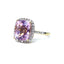 Kunzite & Diamond Cluster Ring, Circa 2000