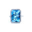 Blue Topaz and Diamond Cluster Ring, Circa 2000