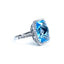 Blue Topaz and Diamond Cluster Ring, Circa 2000