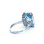 Blue Topaz and Diamond Cluster Ring, Circa 2000