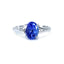 Tanzanite & Diamond 3 Stone Ring, Hallmark Birmingham 2006
