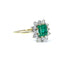 Emerald & Diamond Cluster Ring, Hallmark London 1994