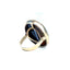 Cabachon Banded Agate Solitaire Ring, Circa 1920