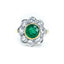 Emerald & Diamond Cluster Ring, Hallmark Sheffield 1999