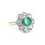 Emerald & Diamond Cluster Ring, Hallmark Sheffield 1999