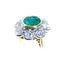 Emerald & Diamond Cluster Ring, Hallmark Sheffield 1999
