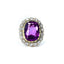 Art Deco Amethyst and Diamond Cluster Ring, Circa 1930