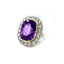 Art Deco Amethyst and Diamond Cluster Ring, Circa 1930