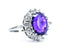Amethyst 7 Diamond Ring, Hallmark London 1974