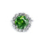 Peridot and Diamond Cluster Ring, Circa 1970