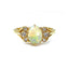 Opal Solitaire and Diamond Ring, Hallmark London 2000