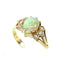Opal Solitaire and Diamond Ring, Hallmark London 2000