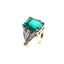Green Tourmaline and Diamond Ring, Hallmark Birmingham 1973