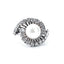 Pearl and Diamond Cross Over Cluster Ring, Circa 1955