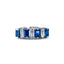 Baguette Sapphire and Baguette Diamond Half Eternity Ring, Circa1960