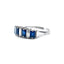 Baguette Sapphire and Baguette Diamond Half Eternity Ring, Circa1960