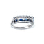 Baguette Sapphire and Baguette Diamond Half Eternity Ring, Circa1960