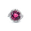 Pink Tourmaline and Diamond Cluster Ring, Circa 1970