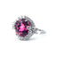 Pink Tourmaline and Diamond Cluster Ring, Circa 1970