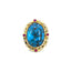 Cabachon Turquoise Matrix, Ruby and Diamond Ring, Circa 1970