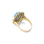 Cabachon Turquoise Matrix, Ruby and Diamond Ring, Circa 1970
