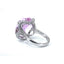 Cushion Cut Kunzite Solitaire with Diamond Surround and Shoulders, Circa 2000