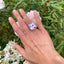 Cushion Cut Kunzite Solitaire with Diamond Surround and Shoulders, Circa 2000