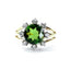 Green Tourmaline and Diamond Cluster Ring, Circa 1960
