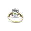 Green Tourmaline and Diamond Cluster Ring, Circa 1960