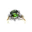 Green Tourmaline and Diamond Cluster Ring, Circa 1960