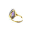 Pear Shaped Amethyst and Diamond Ring, Hall mark Birmingham 1988