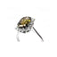 Rare Oval Andalusite and Diamond Cluster Ring, Circa 1970