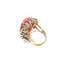 Cabachon Coral and Diamond Ring, Circa 1970