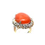 Cabachon Coral and Diamond Ring, Circa 1970