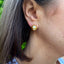 Golden South Sea Pearl Stud Earrings, Circa 1990