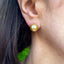 Golden South Sea Pearl Stud Earrings, Circa 1990