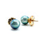 Black Tahitian South Sea Pearl Stud Earrings, Circa 2000