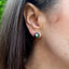 Black Tahitian South Sea Pearl Stud Earrings, Circa 2000