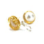 Mabe Pearl & Diamond Earrings, Circa 1980