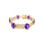 Amethyst Panel Bracelet by Cropp & Farr, Hallmarked Birmingham 1968