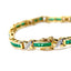 Emerald & Diamond Line Bracelet, Circa 1980