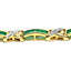 Emerald & Diamond Line Bracelet, Circa 1980