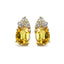 Yellow Sapphire & Diamond Stud Earrings, Circa 1980