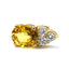 Yellow Sapphire & Diamond Stud Earrings, Circa 1980