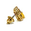 Yellow Sapphire & Diamond Stud Earrings, Circa 1980