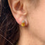 Yellow Sapphire & Diamond Stud Earrings, Circa 1980