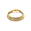 Torpedo Link Panel Gold Bracelet, Hallmarked London Import 1988