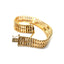 Torpedo Link Panel Gold Bracelet, Hallmarked London Import 1988