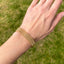 Torpedo Link Panel Gold Bracelet, Hallmarked London Import 1988
